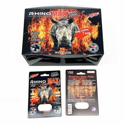 acheter Boîte d'emballage en papier de pilule améliorant Rhino 69 personnalisée pour un stockage sec sûr online manufacture