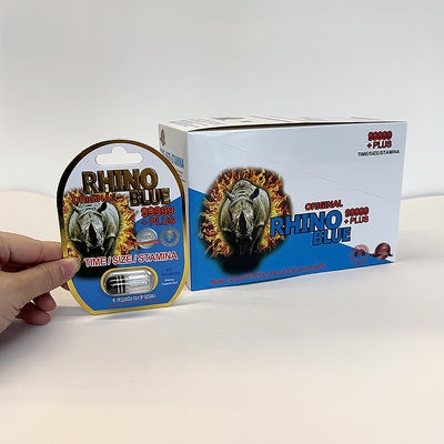 Lentille Rhino 69 Amélioration masculine Pilule Pack Box en couleur personnalisée Et la solution de stockage