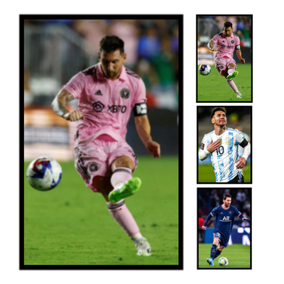 PET Messi Affiche 3D lenticulaire personnalisée 0,6 mm d'épaisseur sans cadre